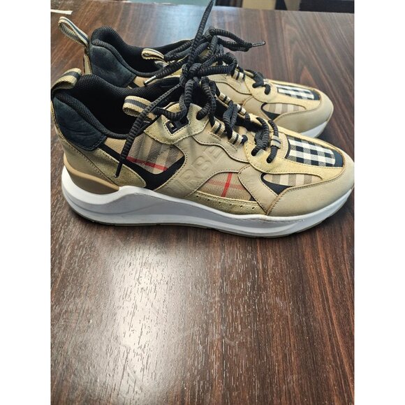 Burberry Nylon, Leather Sneakers Size 43 / US 10 Archive Beige Color NO BOX - Picture 1 of 14